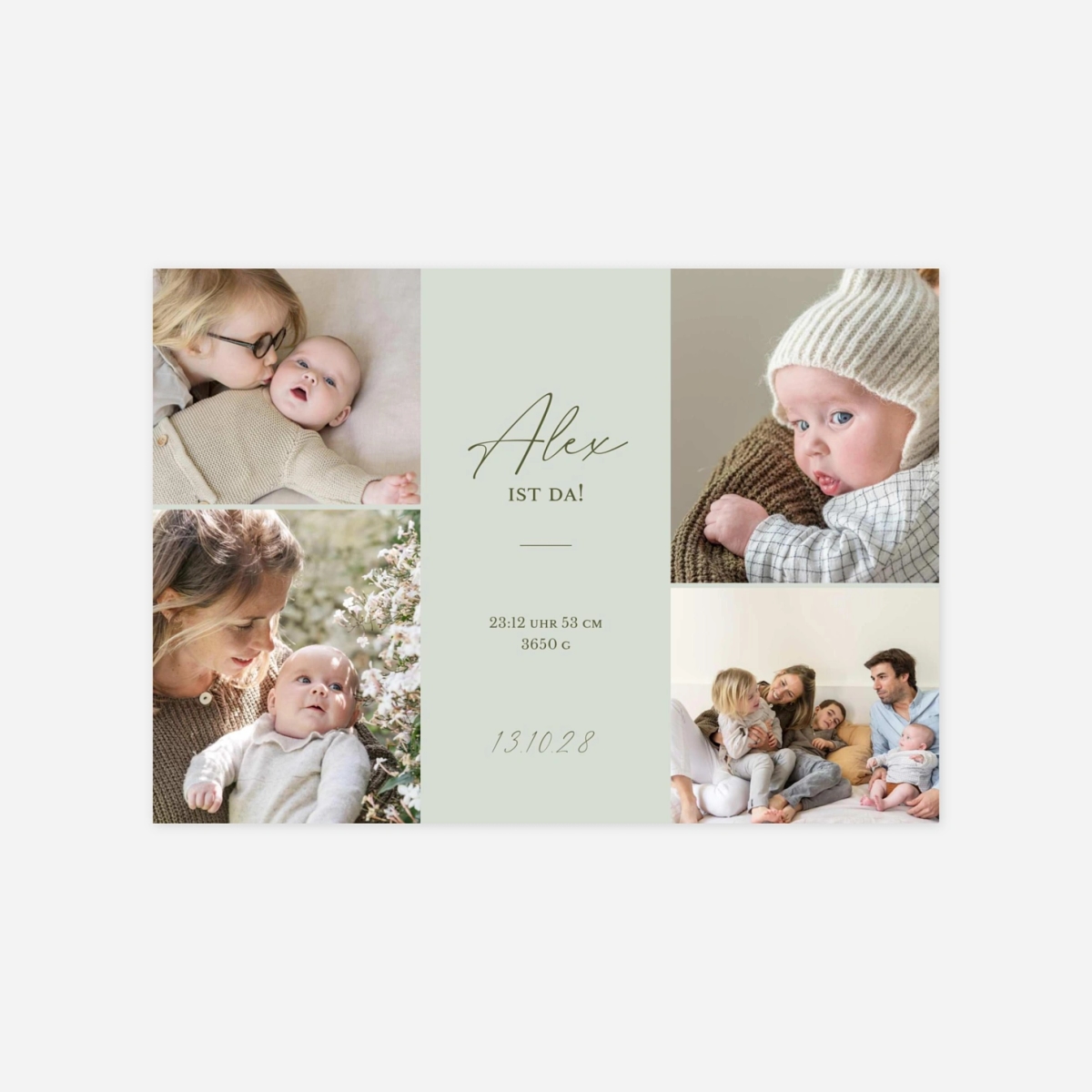 Geburtskarte Heartglow