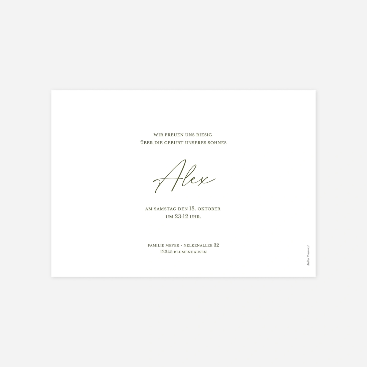 Geburtskarte Heartglow