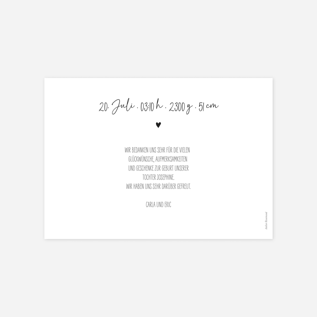 Geburtskarte Herzensbilder