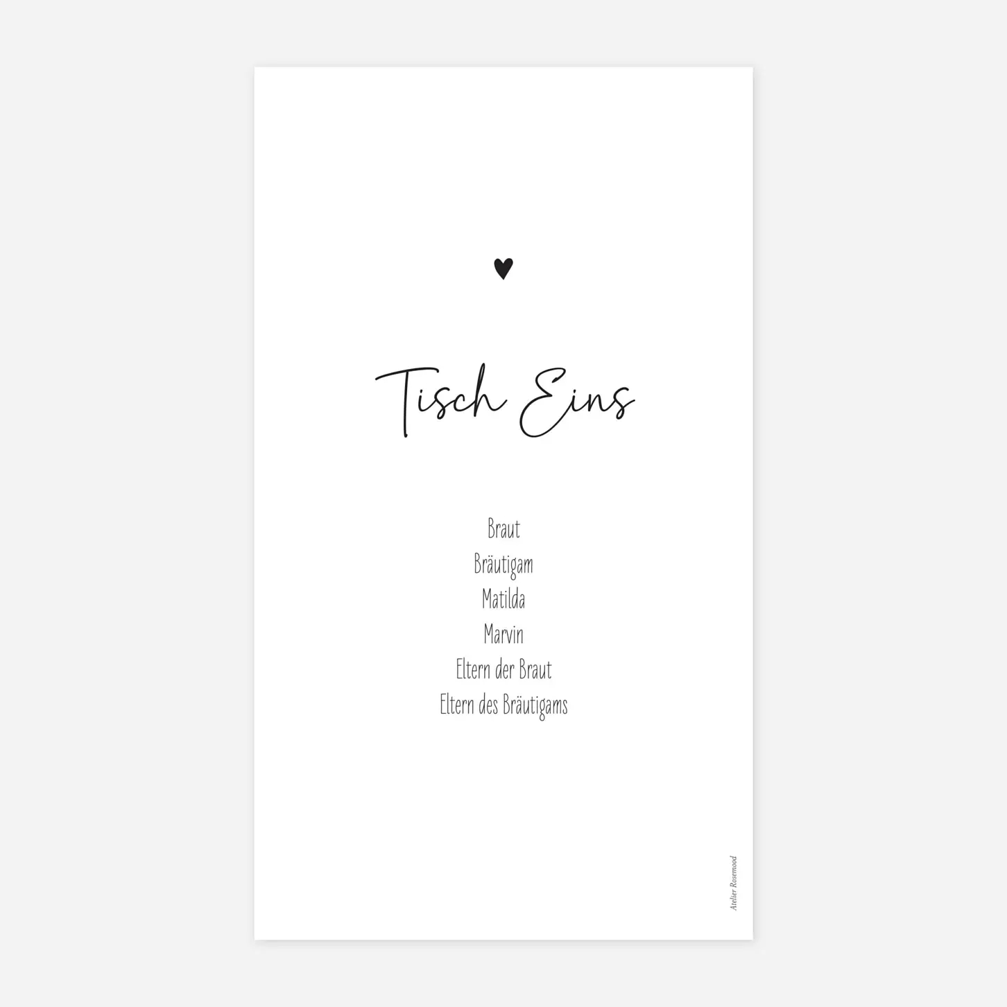 Gruppentischkarte Herzensbilder