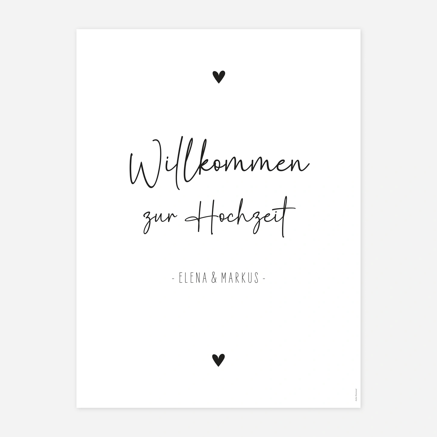 Willkommensschild Herzensbilder