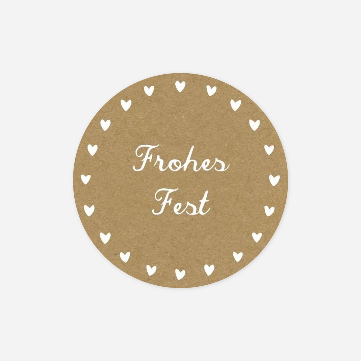 Geschenkaufkleber Weihnachten Herzgirlande