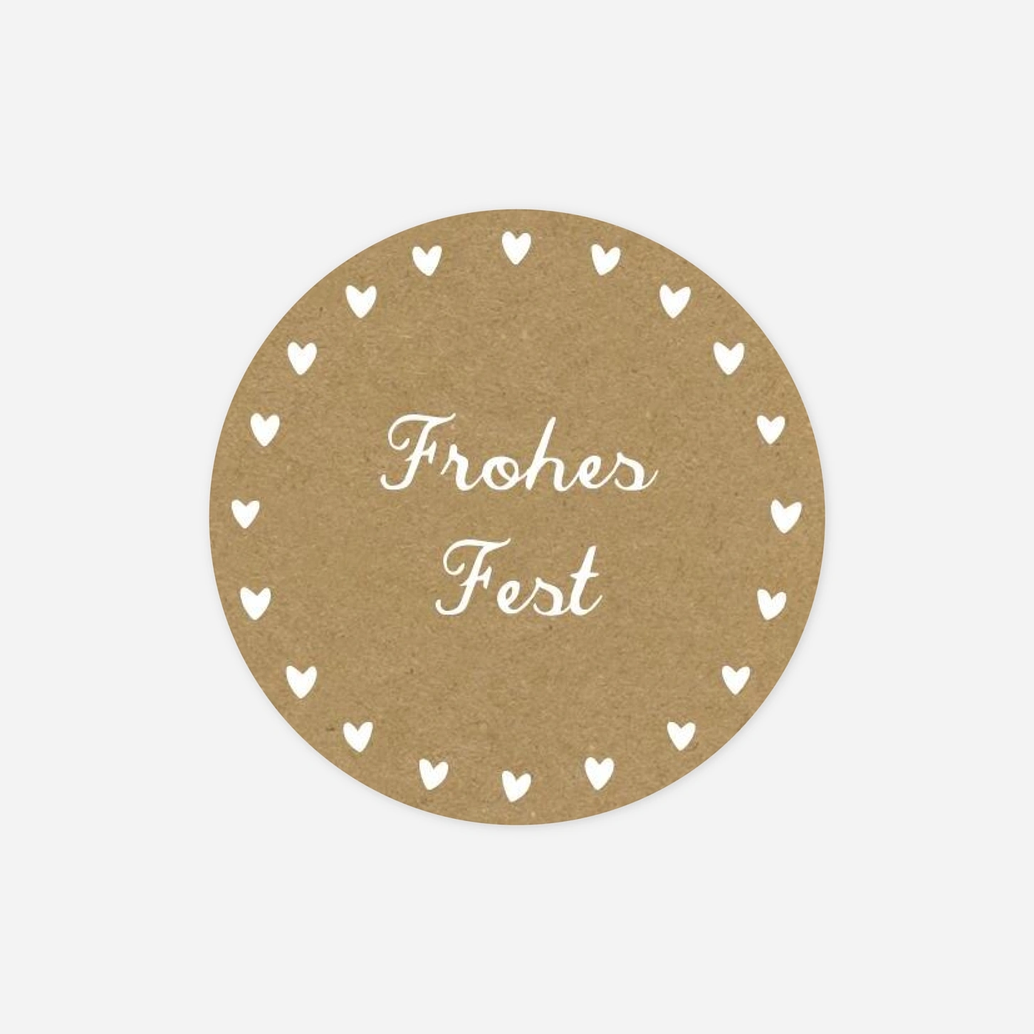 Geschenkaufkleber Weihnachten Herzgirlande