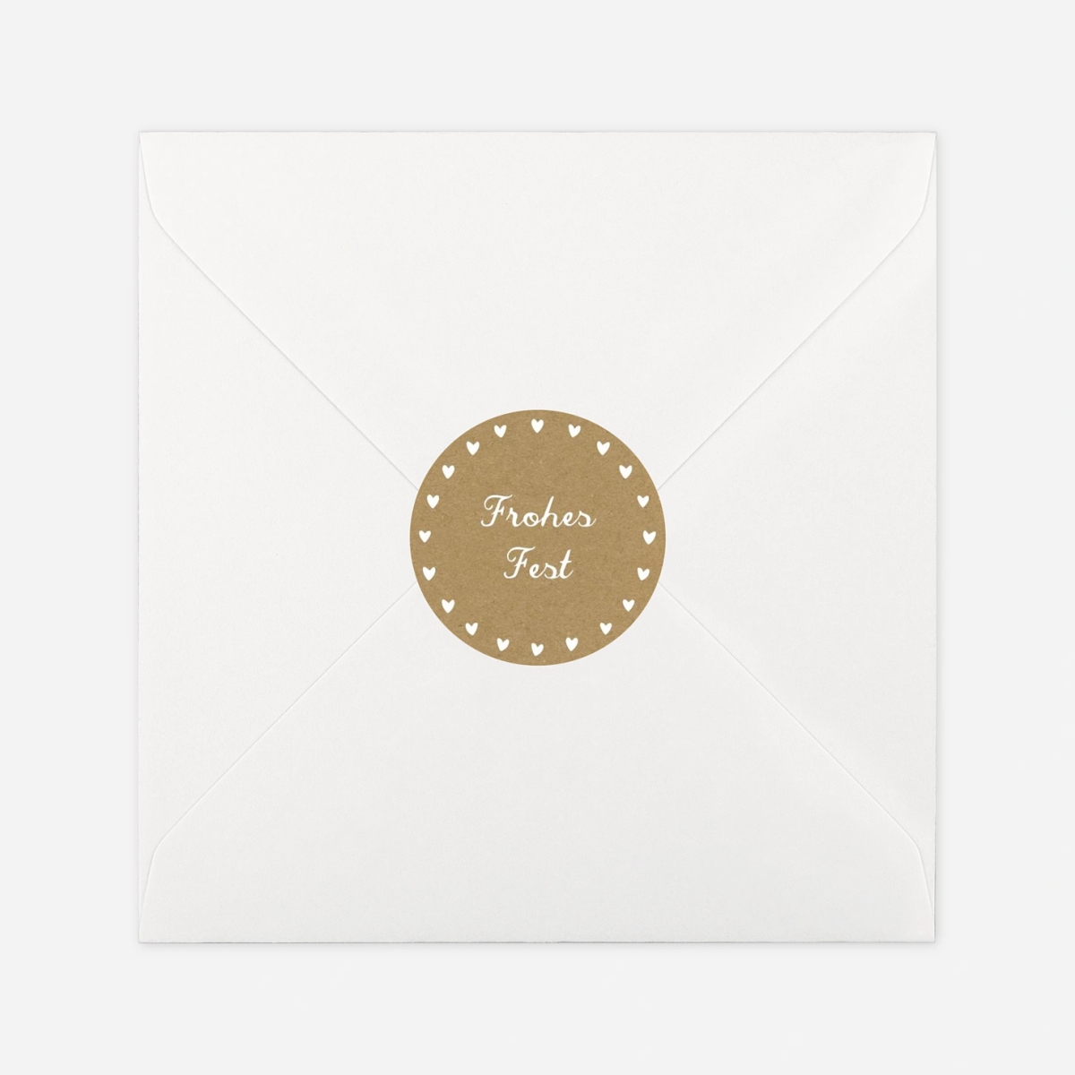 Geschenkaufkleber Weihnachten Herzgirlande