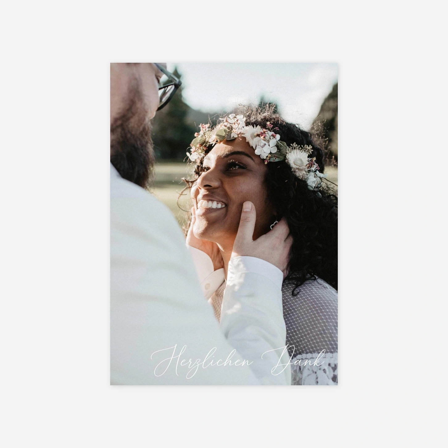 Dankeskarte Hochzeit Herzleuchten