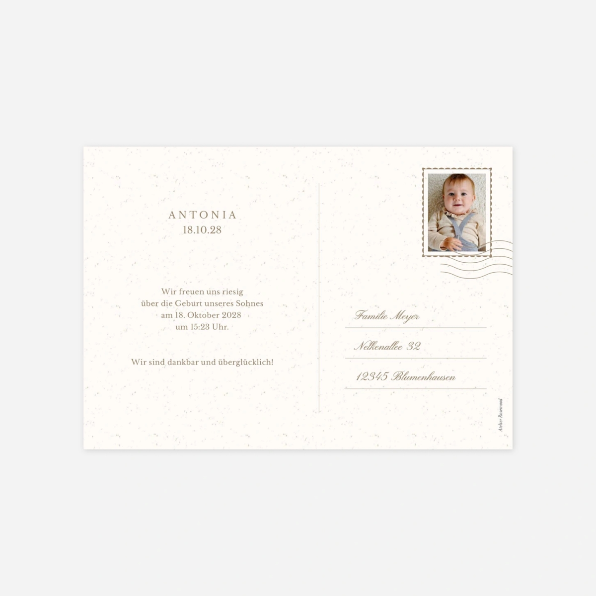 Geburtskarte Herzenspost