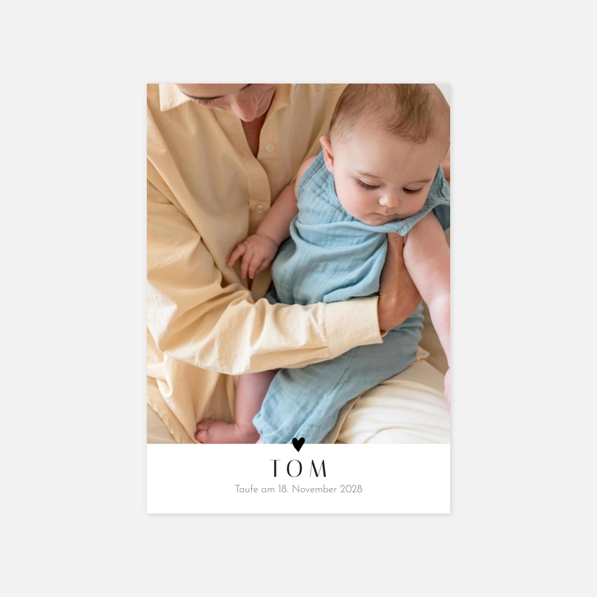 Taufeinladung Herzchen