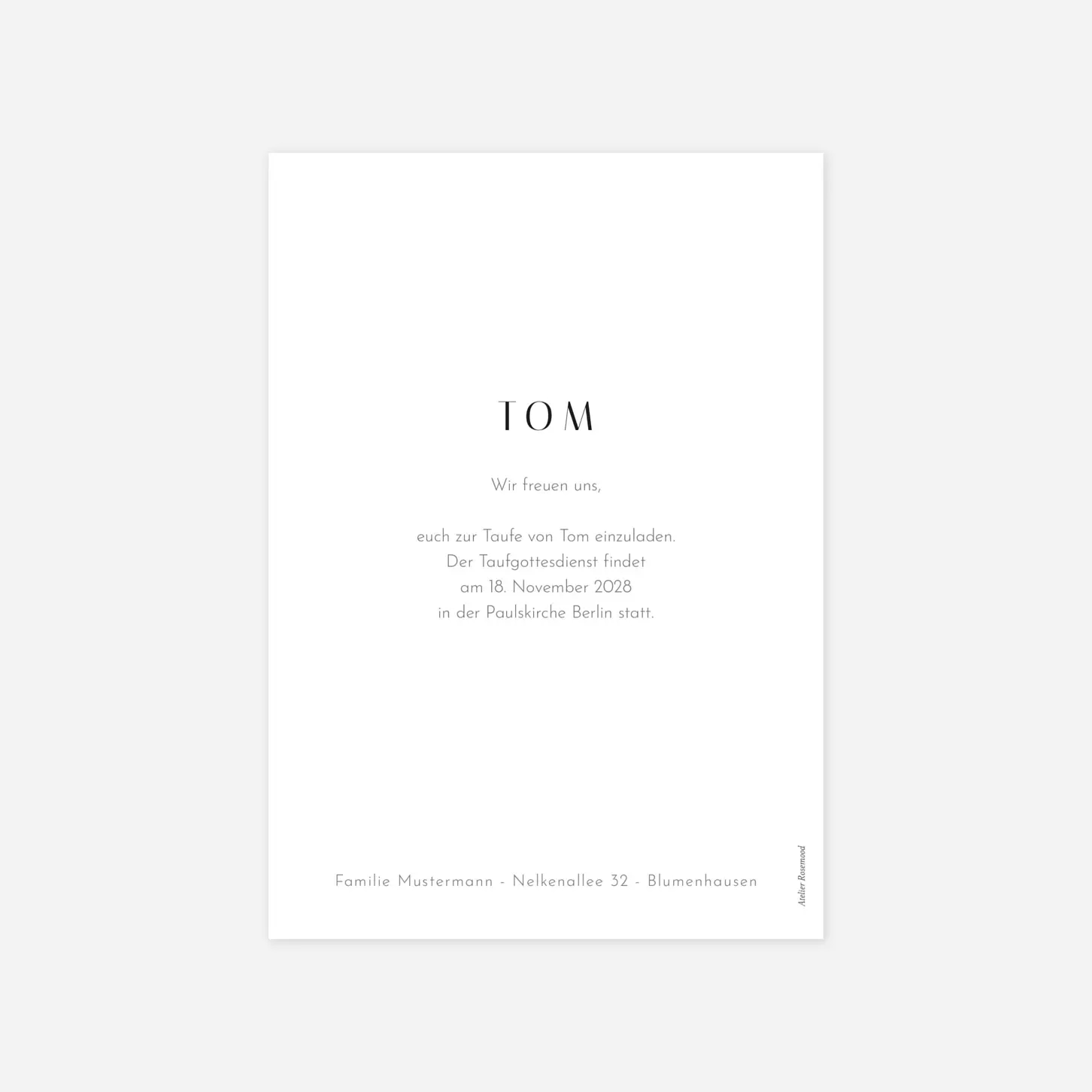 Taufeinladung Herzchen