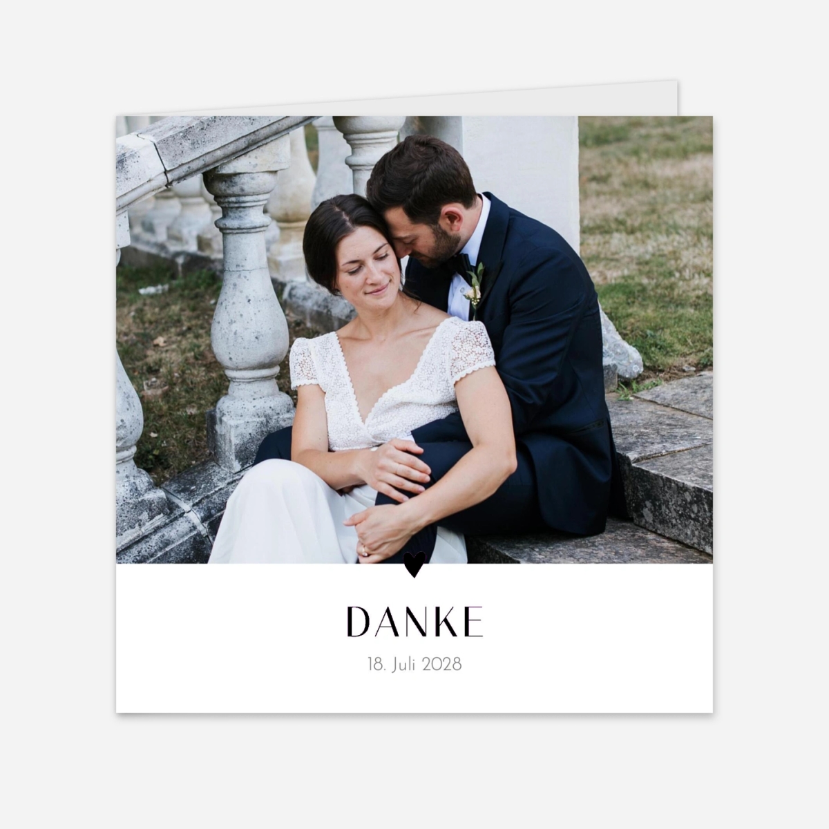 Dankeskarte Hochzeit Herzchen