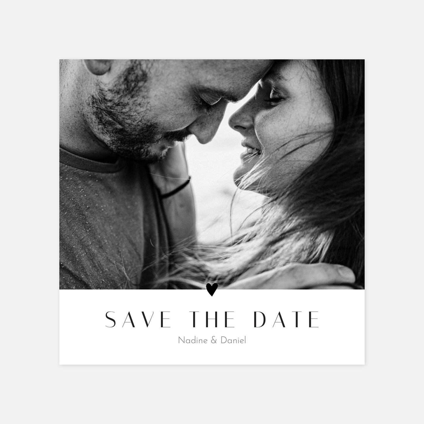 Save-the-Date Karte Herzchen