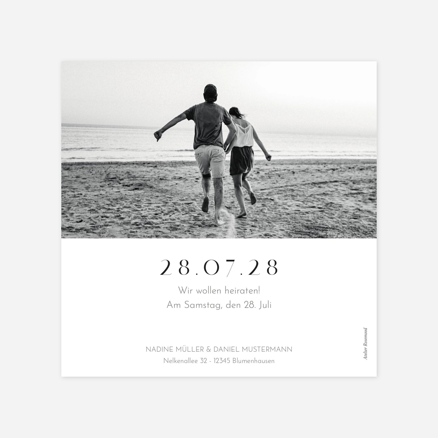 Save-the-Date Karte Herzchen