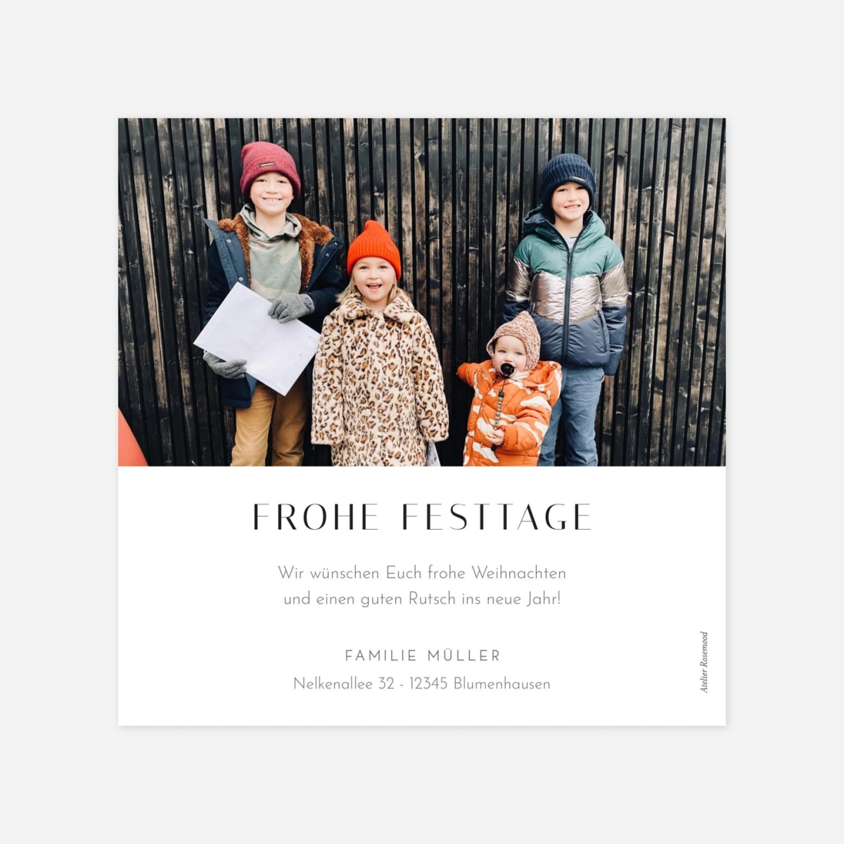 Weihnachtskarte Herzchen