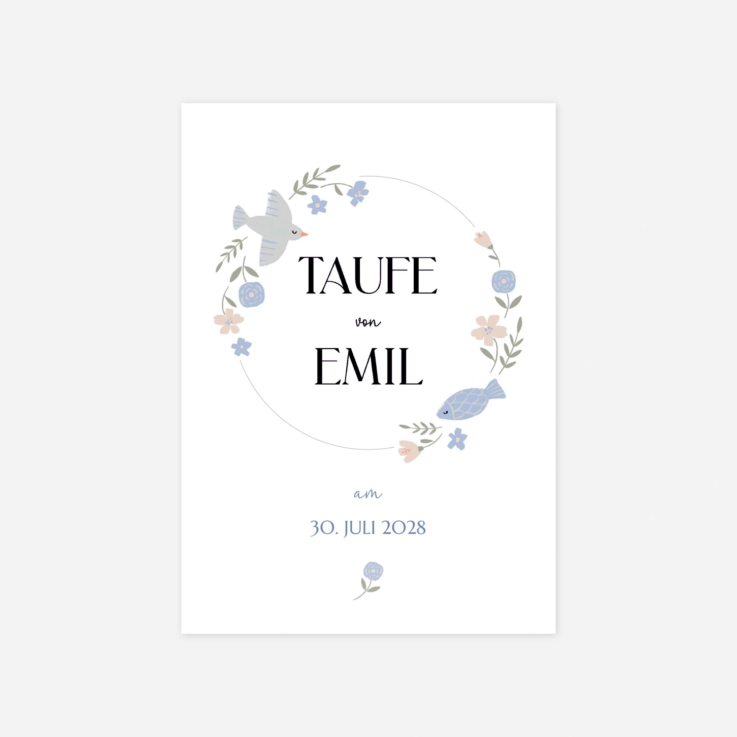 Taufeinladung Loved & blessed