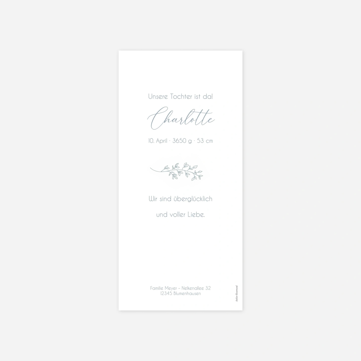 Geburtskarte Hey Liebling