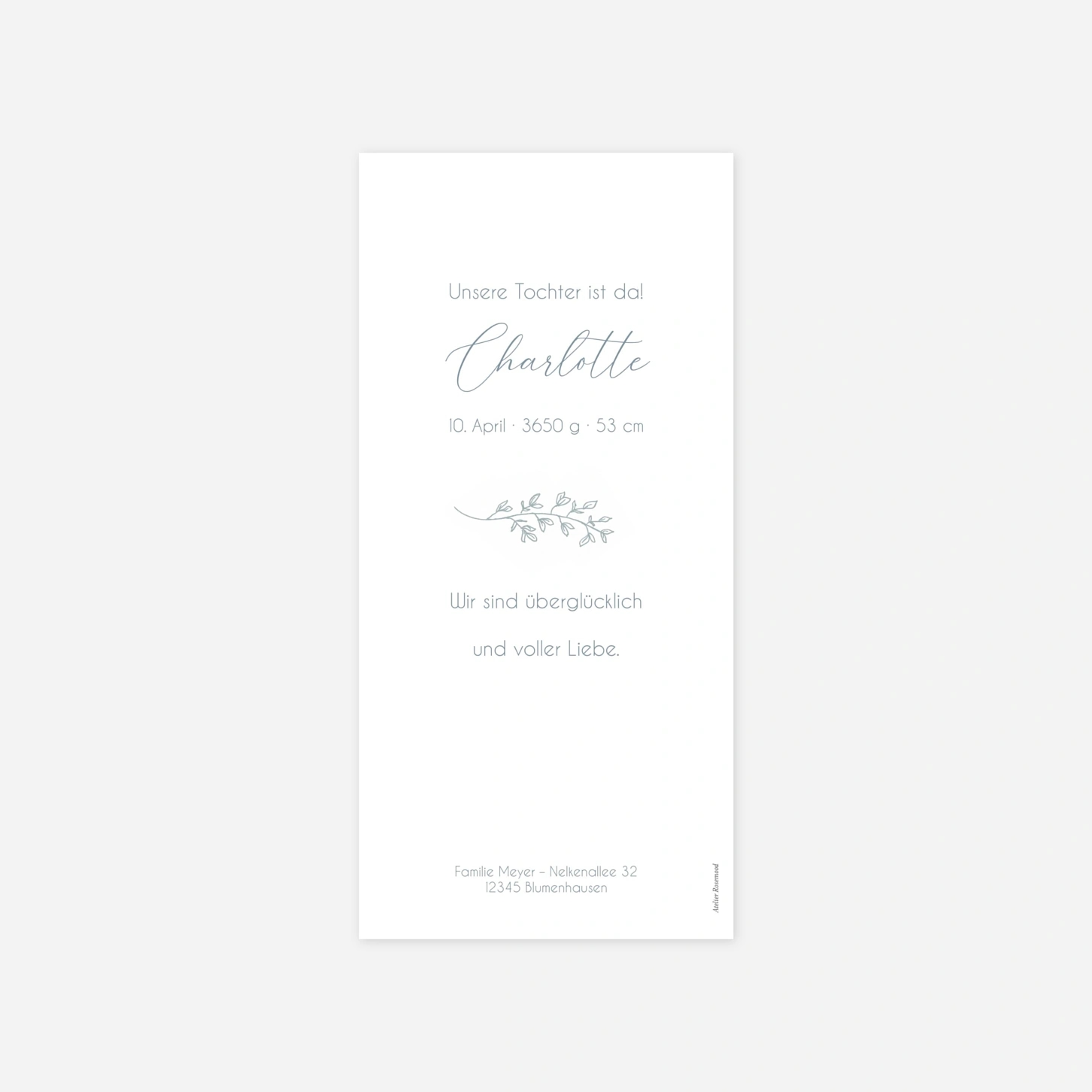 Geburtskarte Hey Liebling