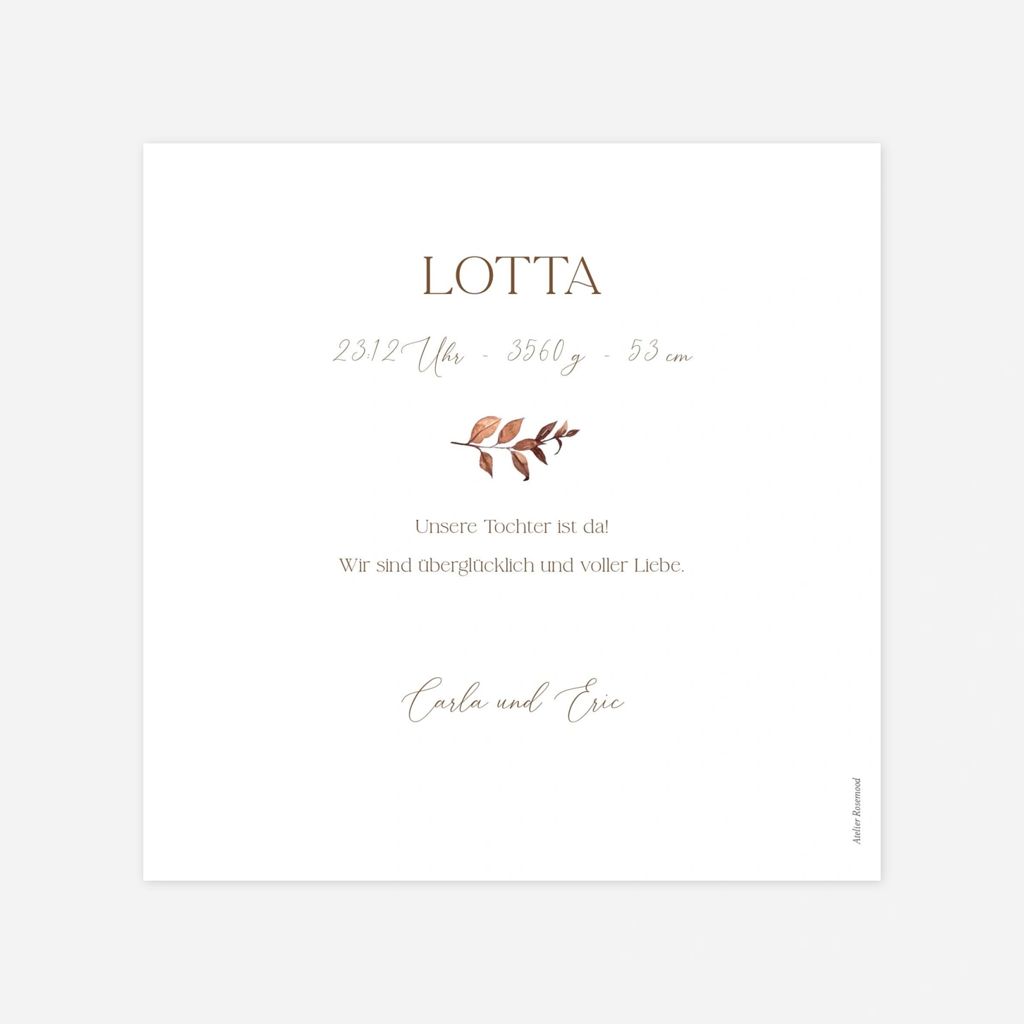 Geburtskarte Herbstschatz