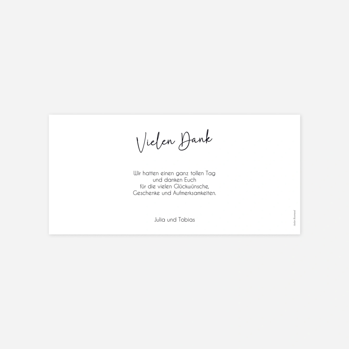 Dankeskarte Hochzeit Herzklang