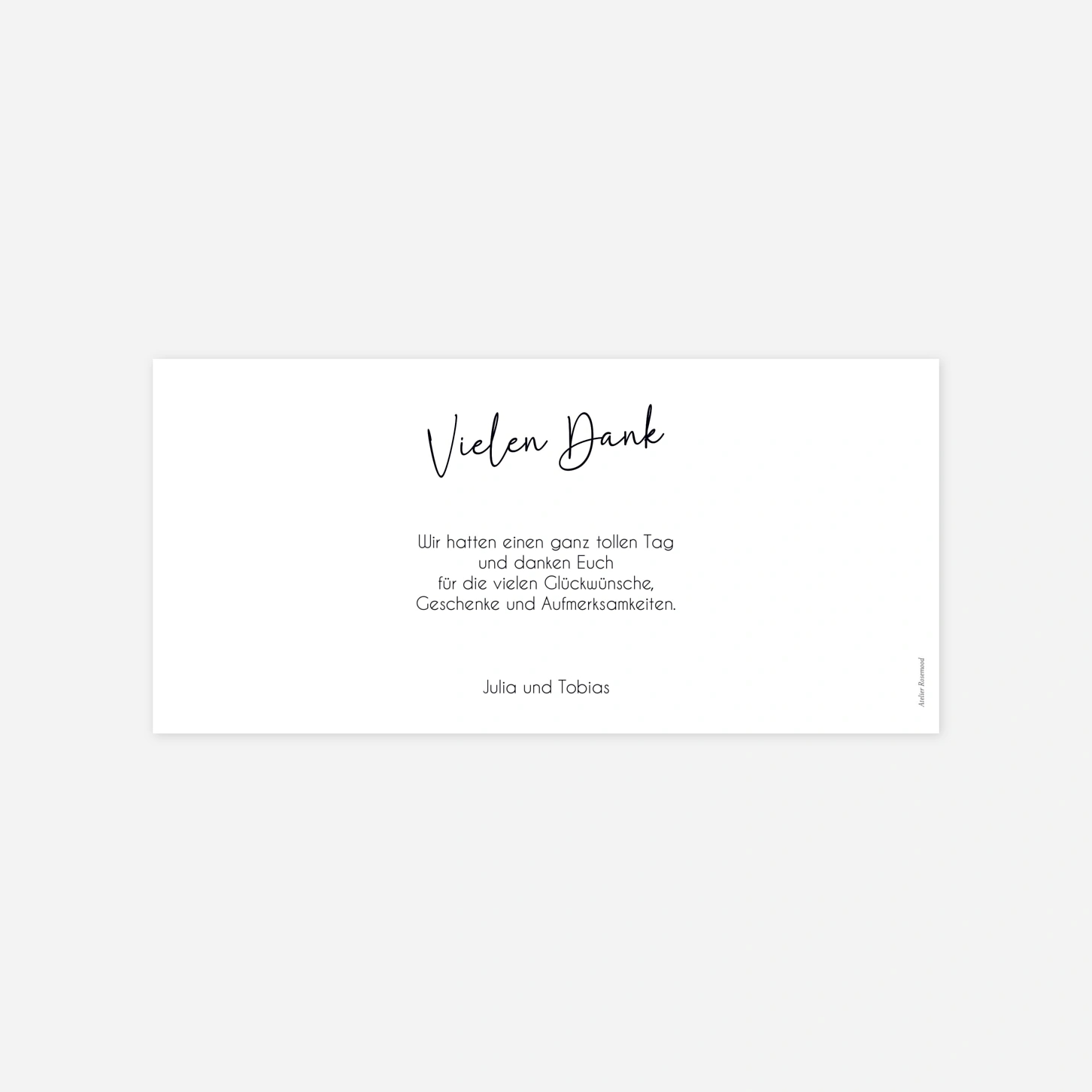 Dankeskarte Hochzeit Herzklang