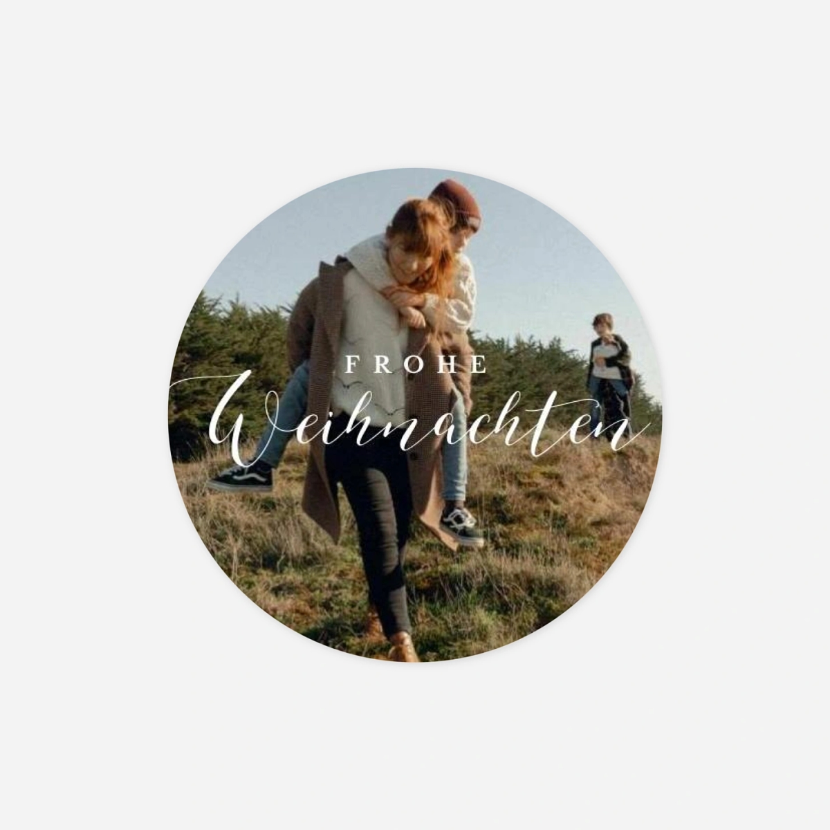 Geschenkaufkleber Weihnachten Herzliche Zeilen