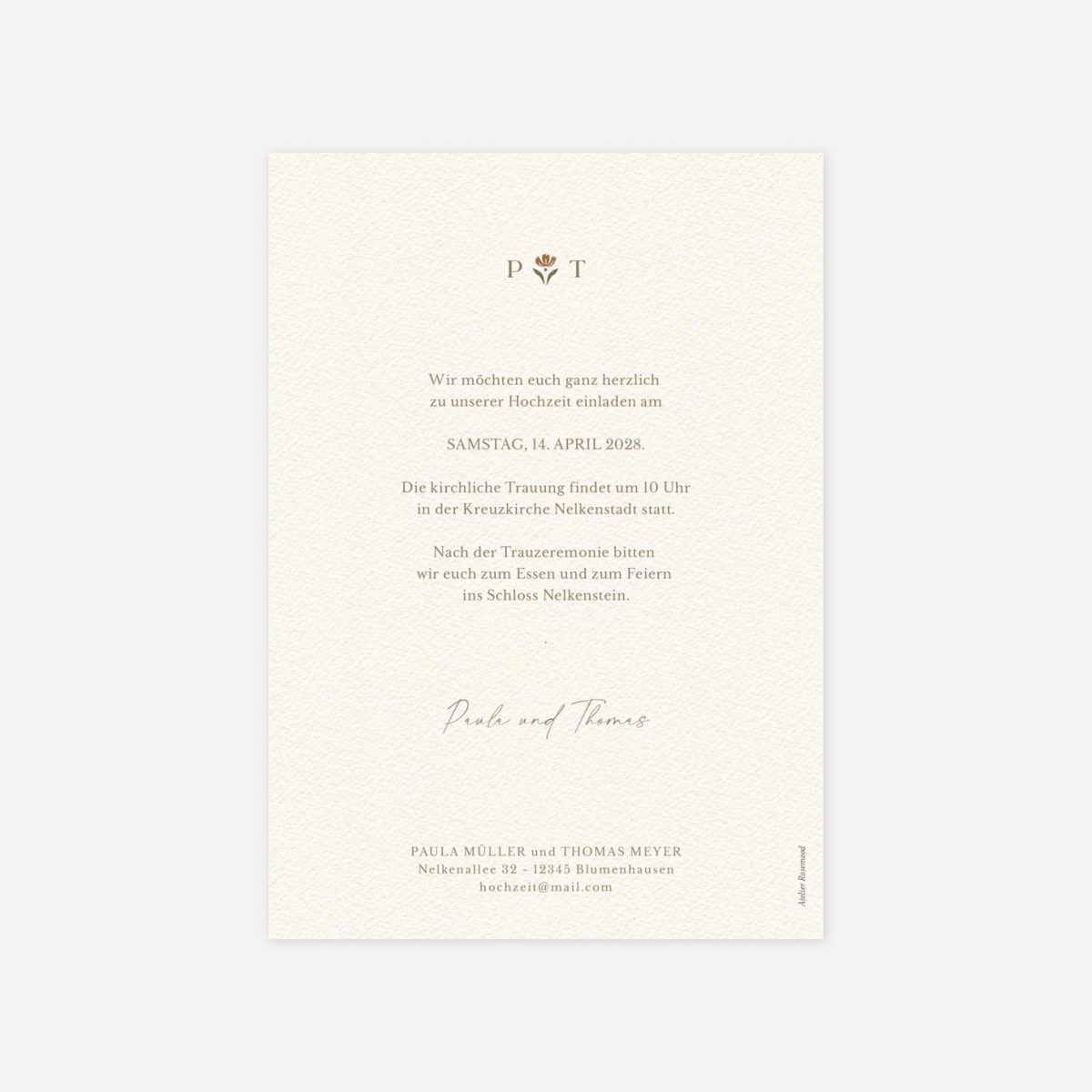 Hochzeitseinladung Im Grünen