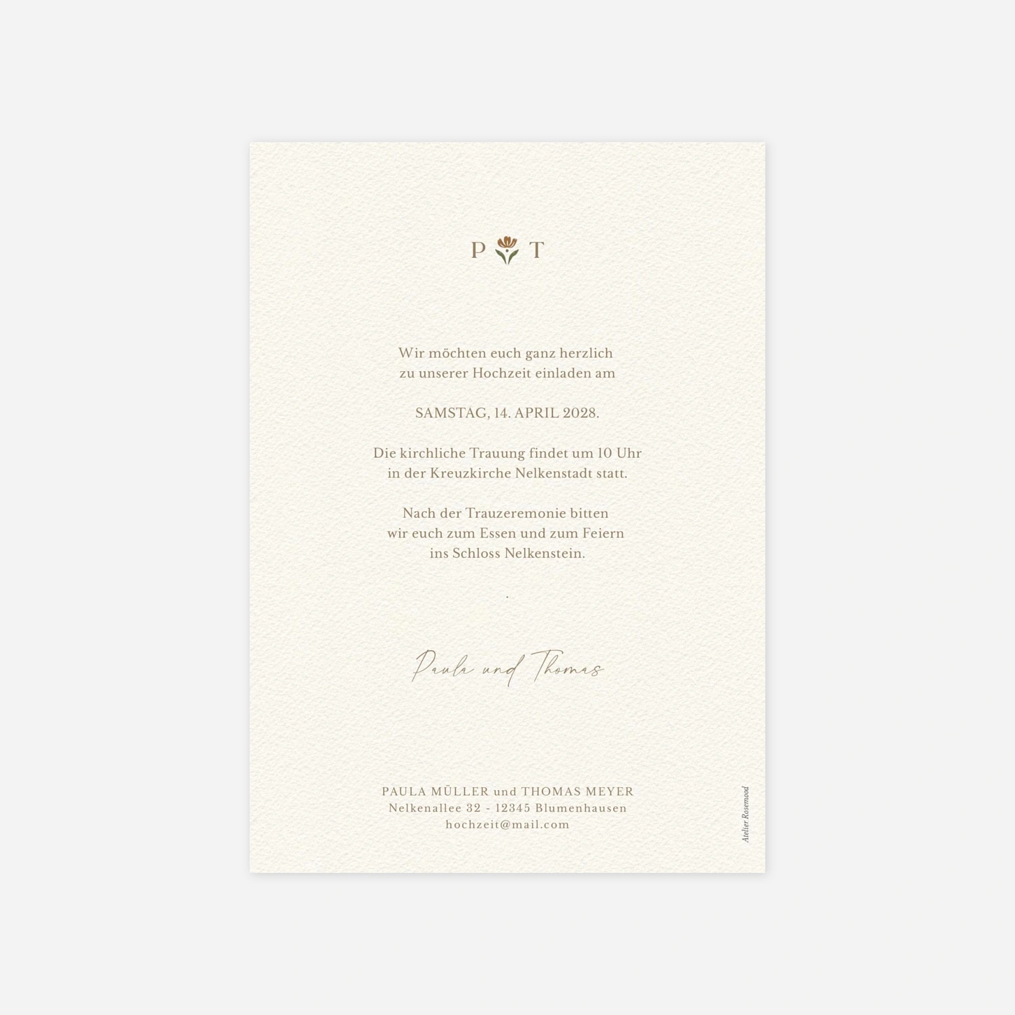 Hochzeitseinladung Im Grünen