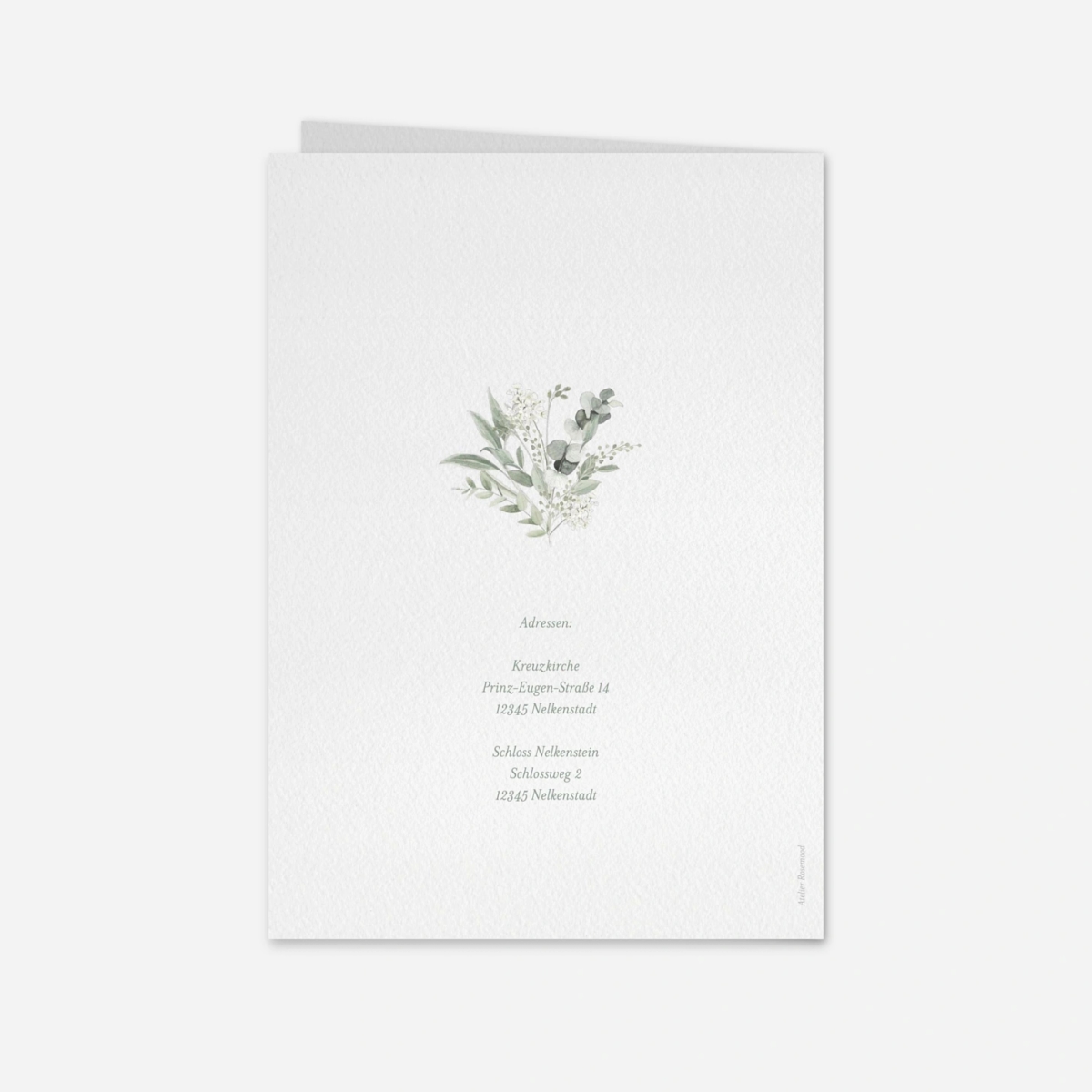 Hochzeitseinladung Immergrüne Eleganz