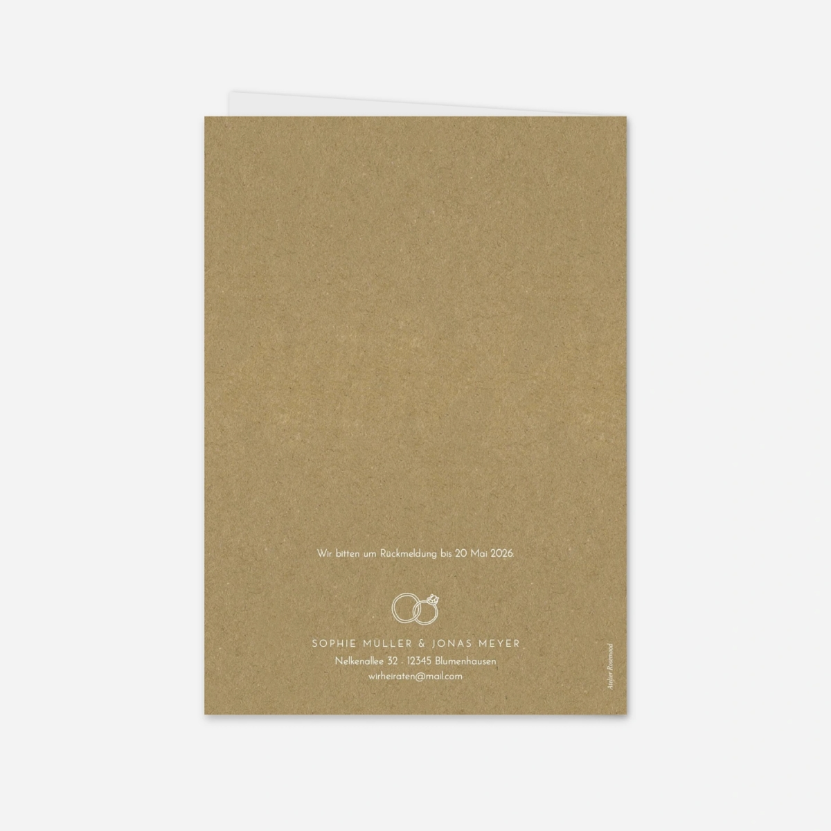 Hochzeitseinladung Im Namen der Liebe