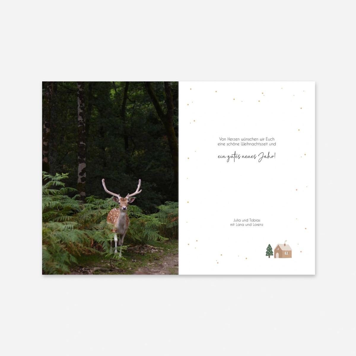 Weihnachtskarte Joyful Pattern