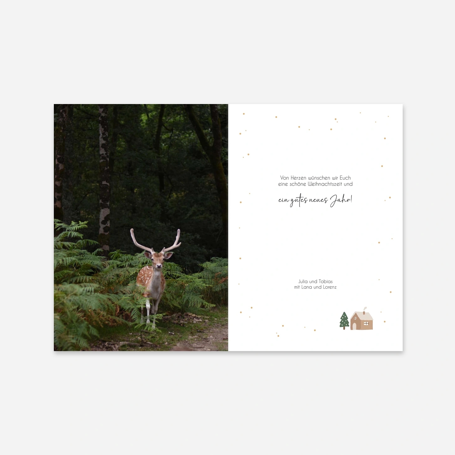 Weihnachtskarte Joyful Pattern