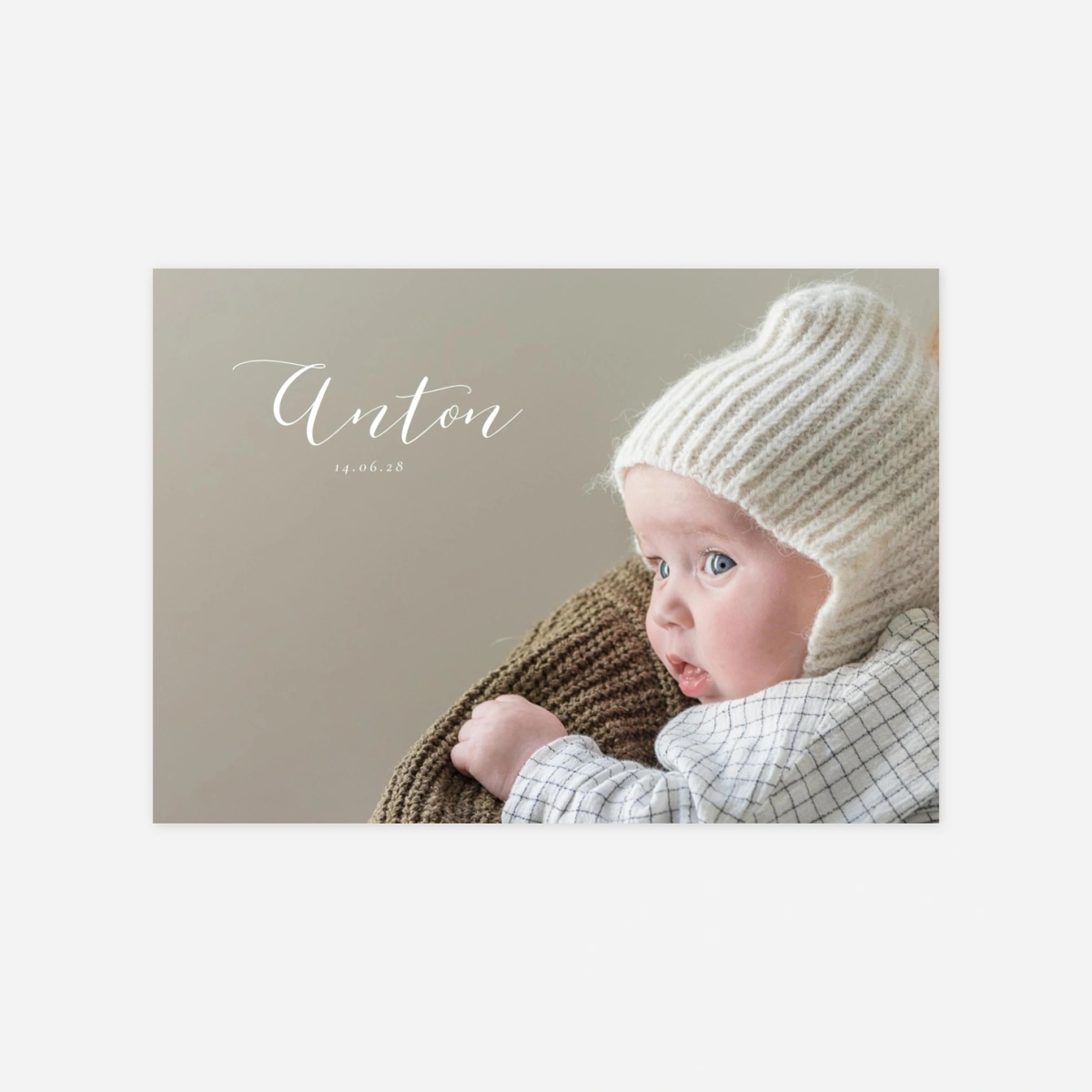 Geburtskarte Kalligraphie