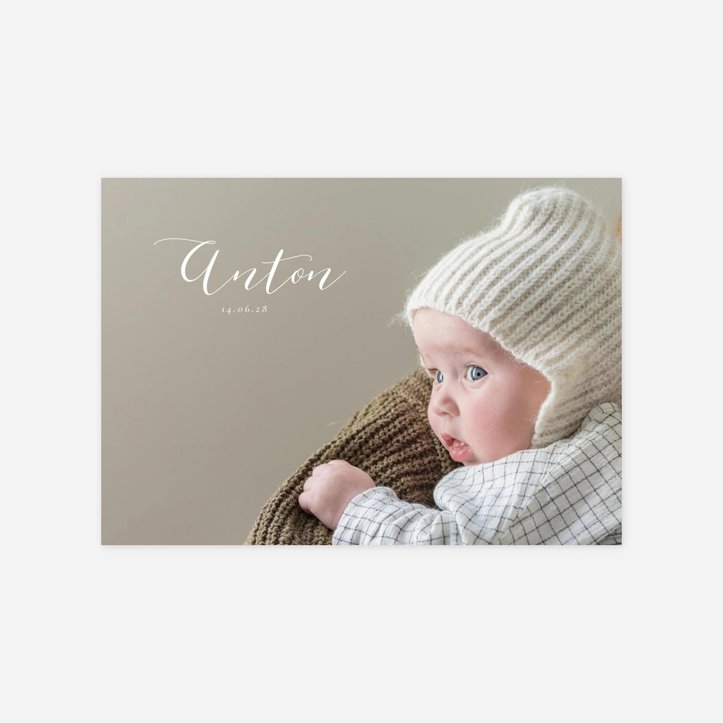 Geburtskarte Kalligraphie