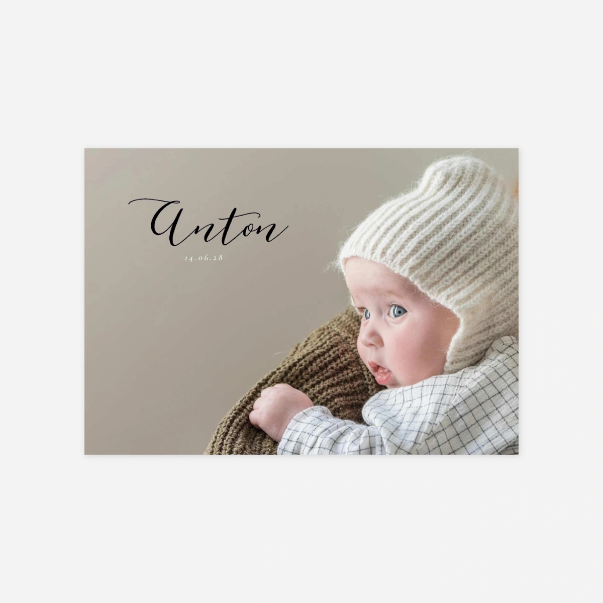 Geburtskarte Kalligraphie