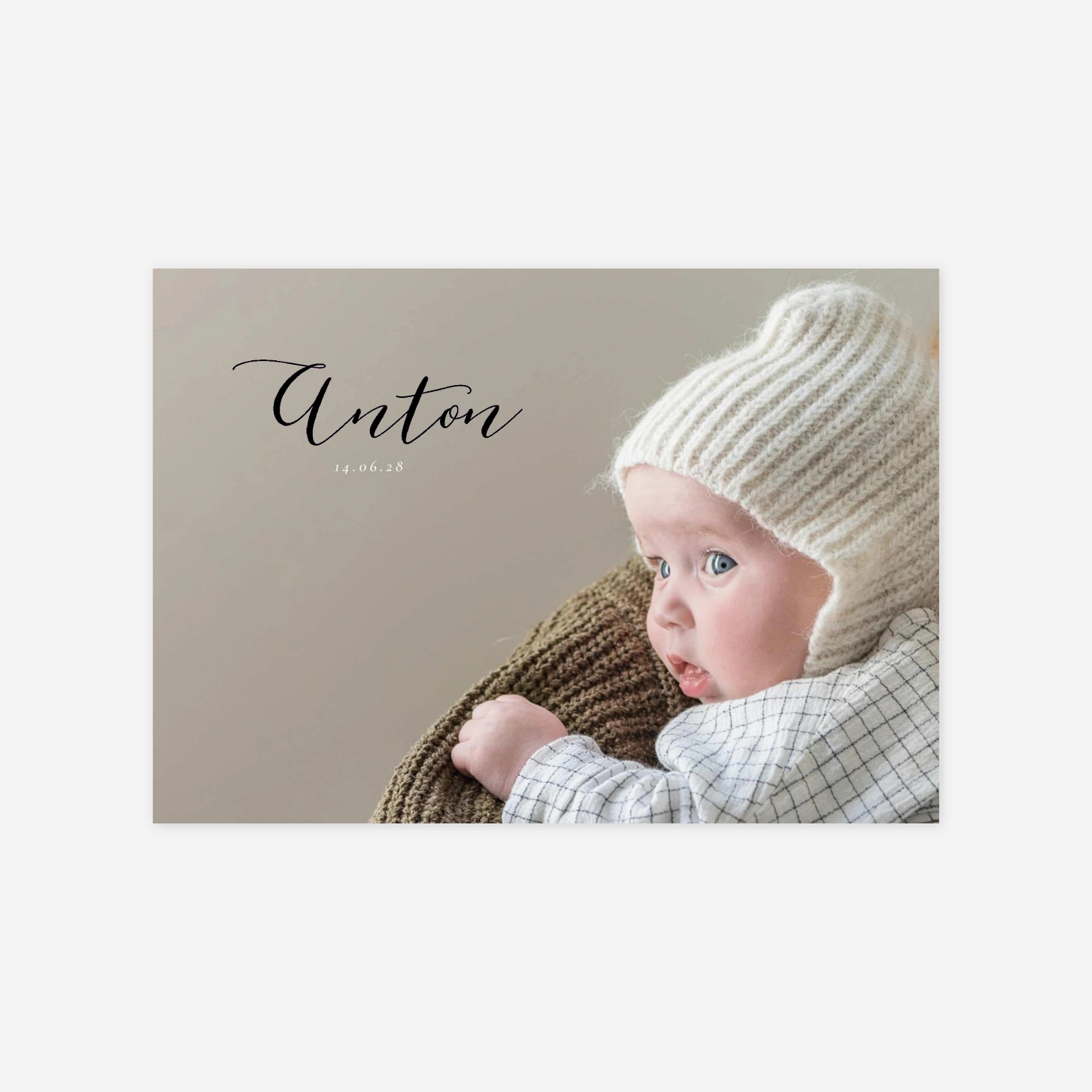 Geburtskarte Kalligraphie