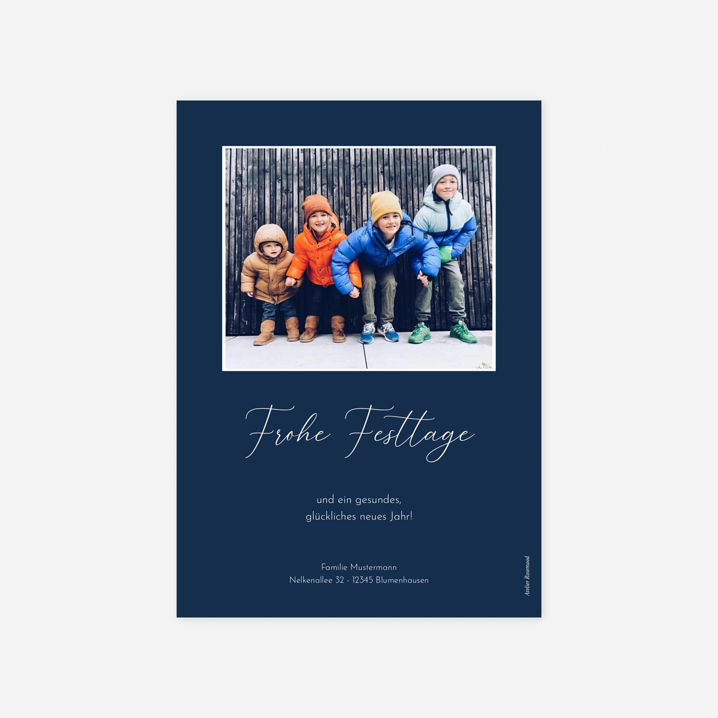 Weihnachtskarte Kalligraphie