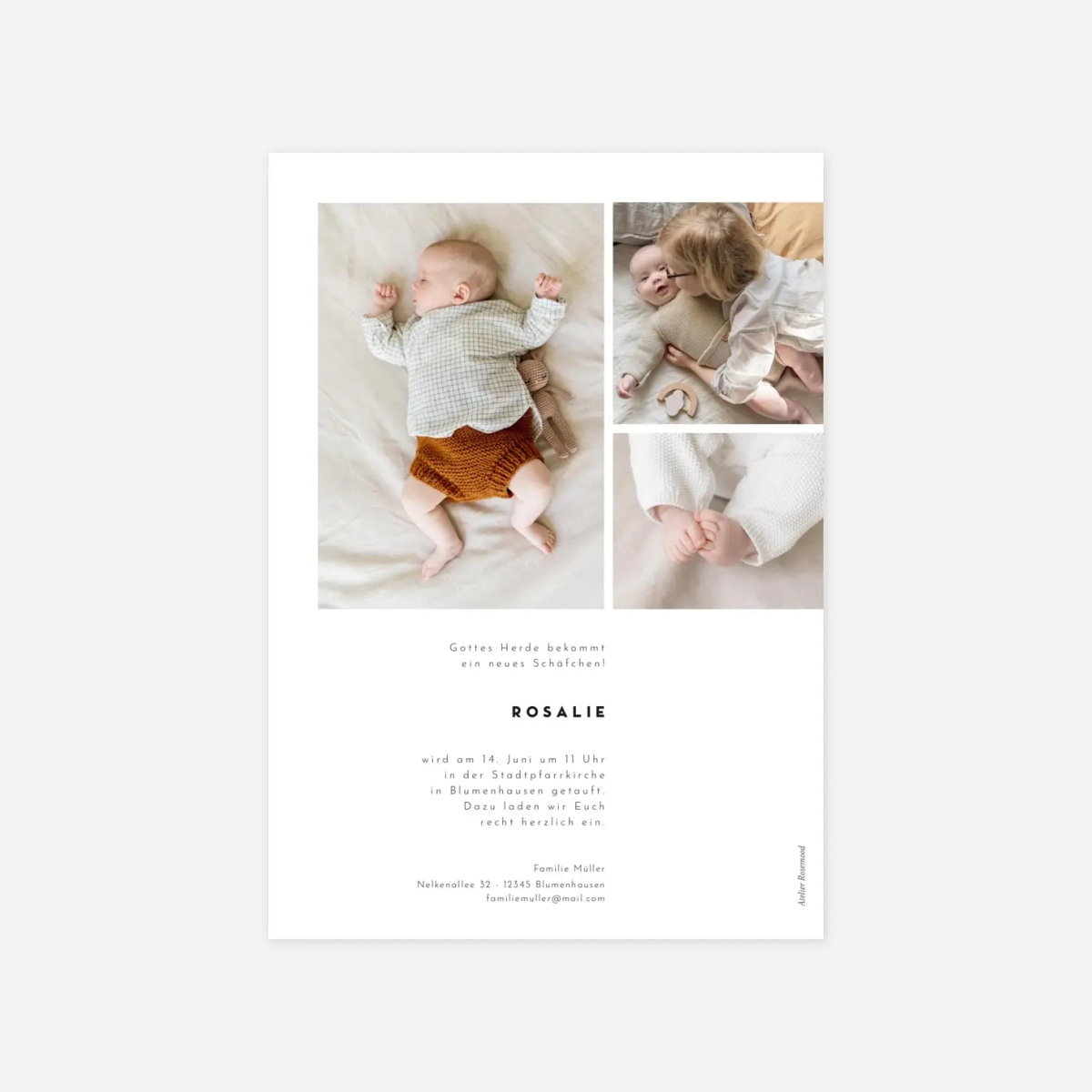 Taufeinladung Kartusche