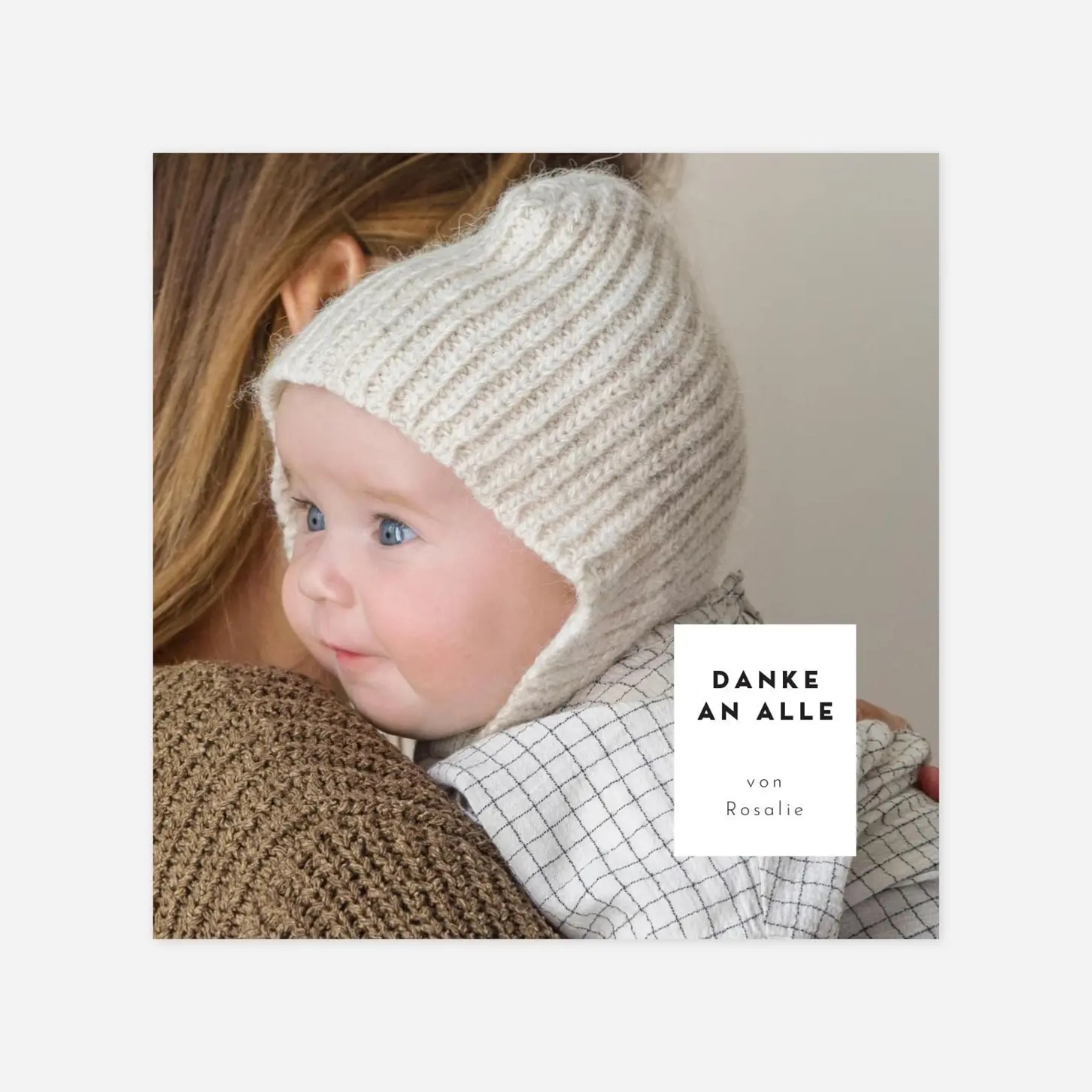 Dankeskarte Geburt Kartusche