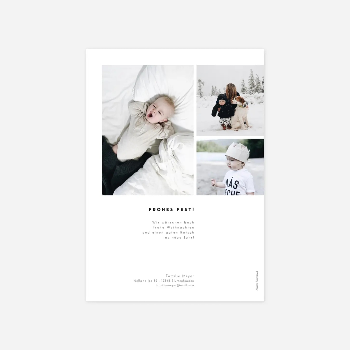 Weihnachtskarte Kartusche