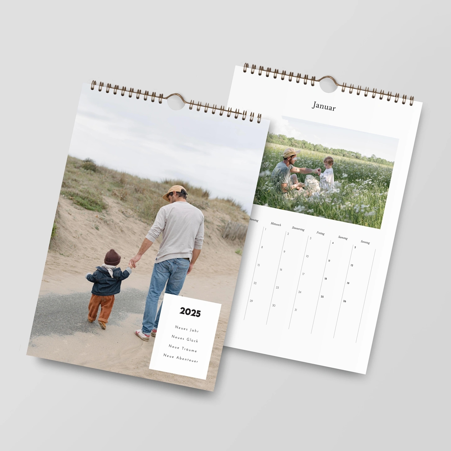 Wandkalender personalisierbare Felder Kartusche