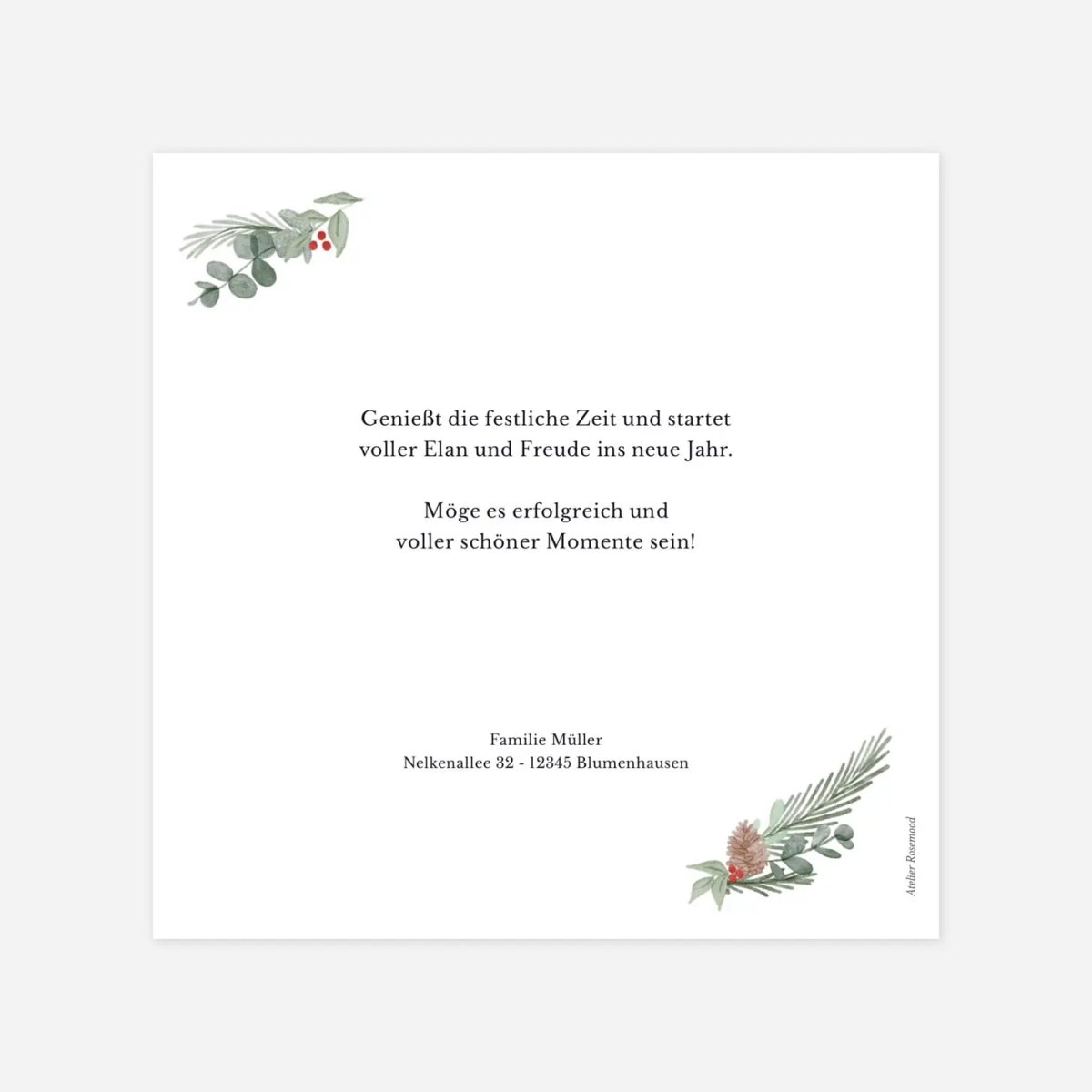 Weihnachtskarte Kleines Dorf