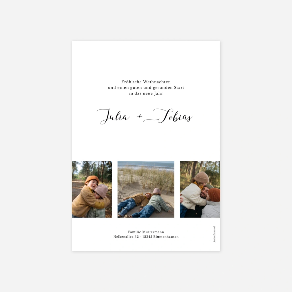 Weihnachtskarte Kleines grofles Jahr