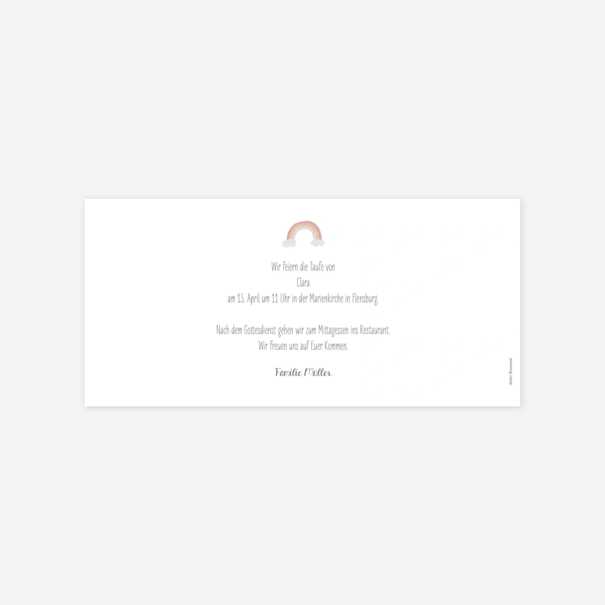 Taufeinladung Kleine Kapelle Foto