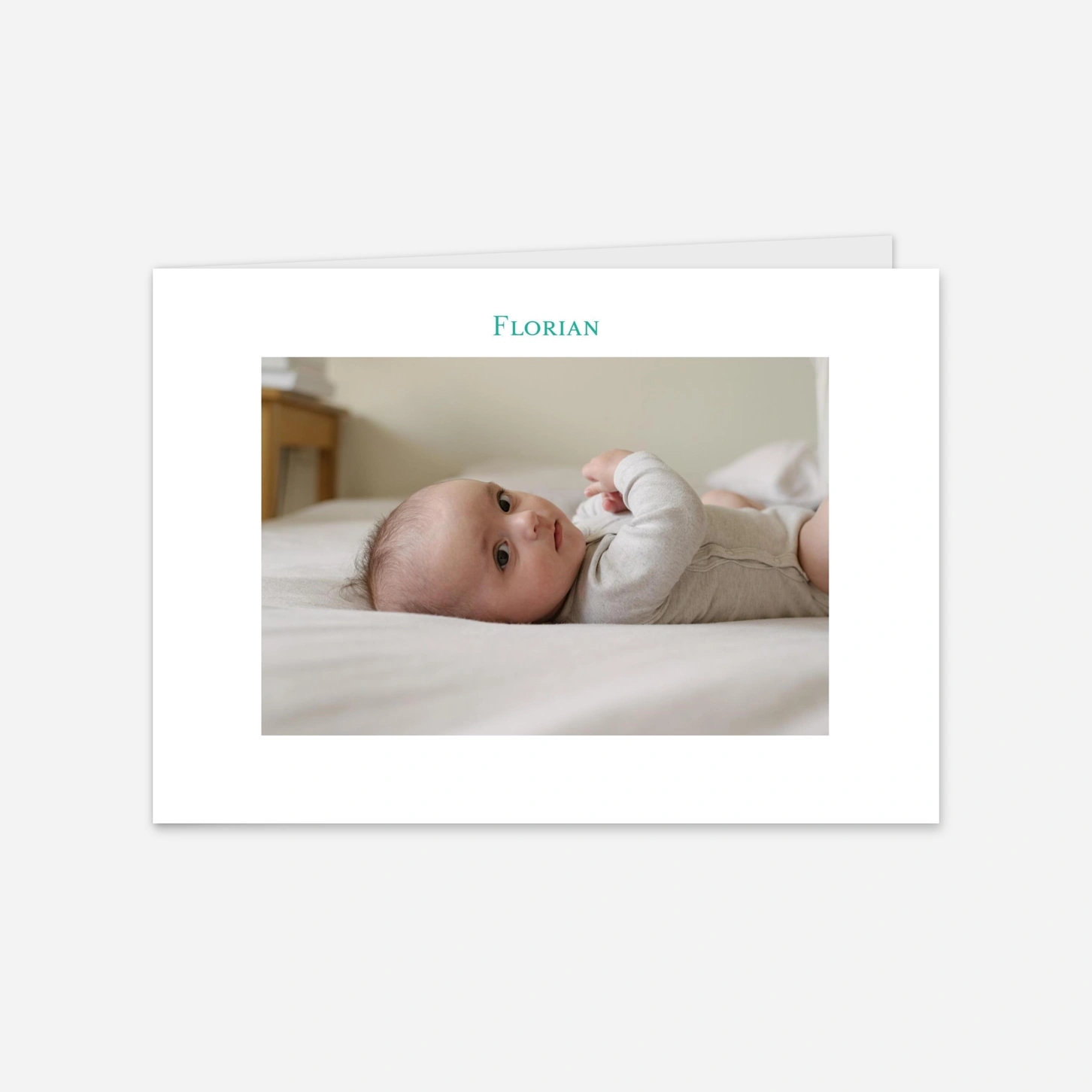 Geburtskarte Klassiker 2 Fotos