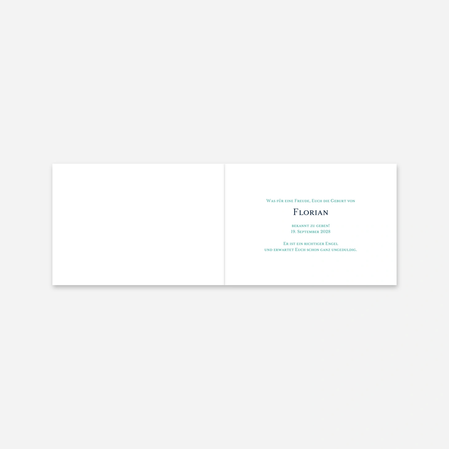 Geburtskarte Klassiker 2 Fotos