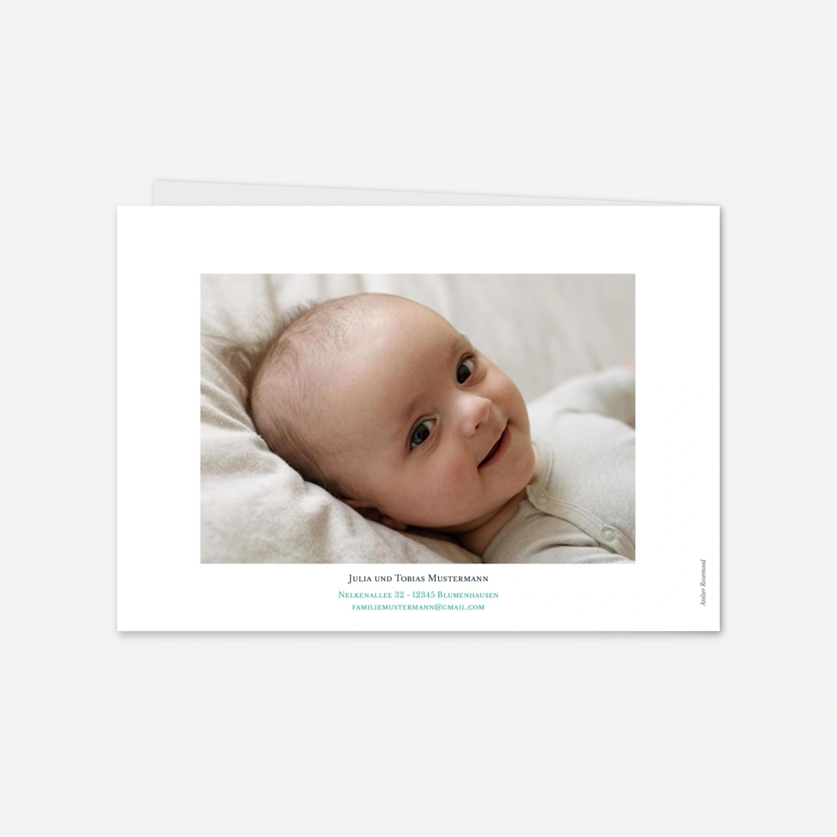 Geburtskarte Klassiker 2 Fotos