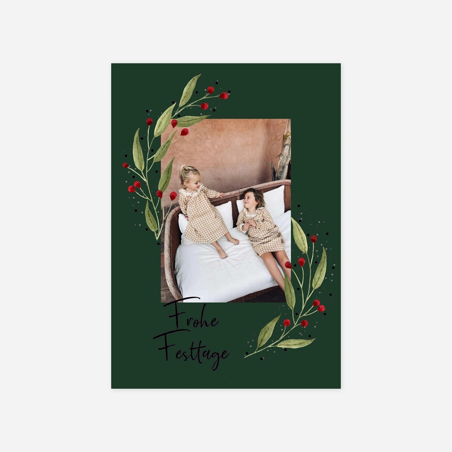 Weihnachtskarte Kleine Beeren