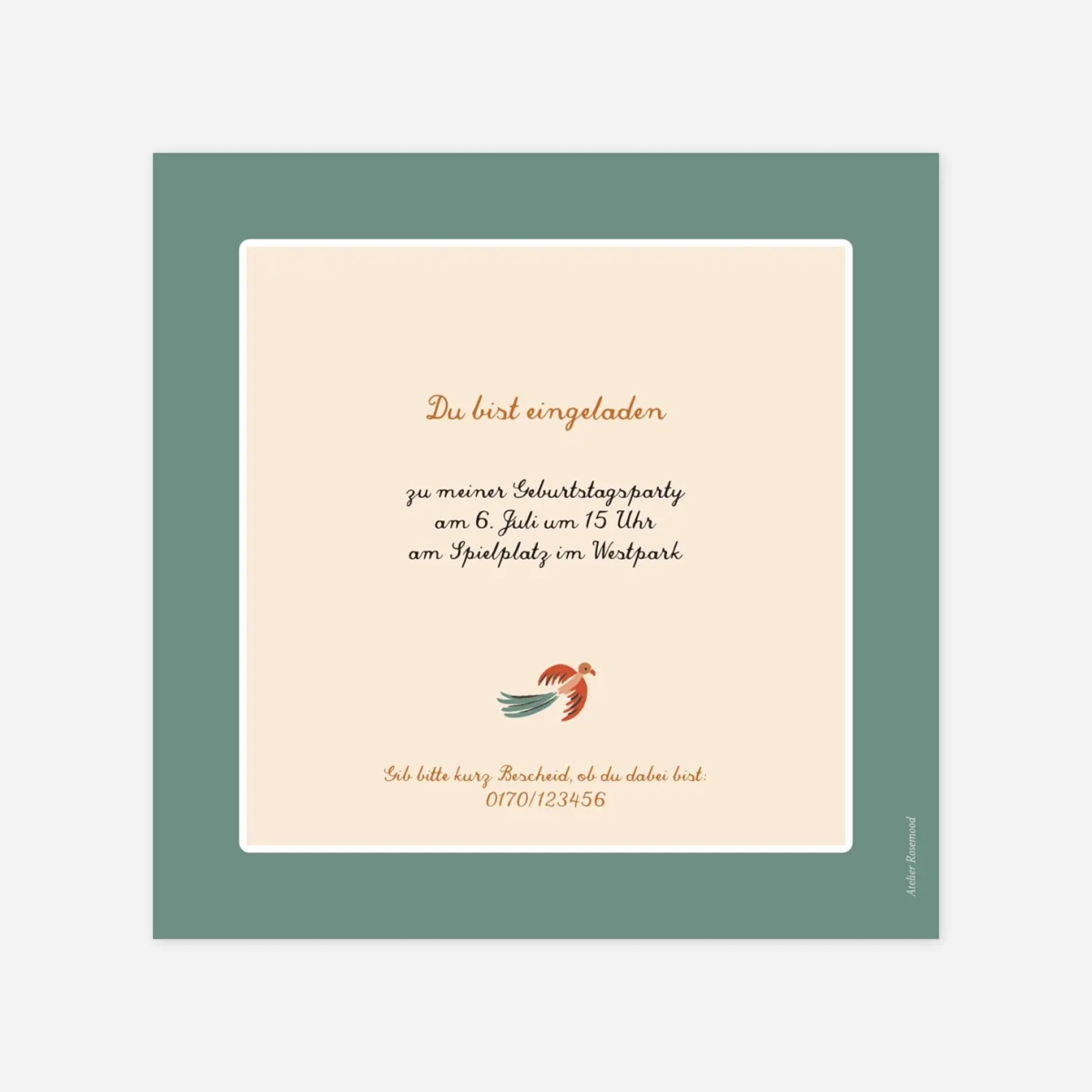 Kindergeburtstagseinladung Kleiner Dschungel