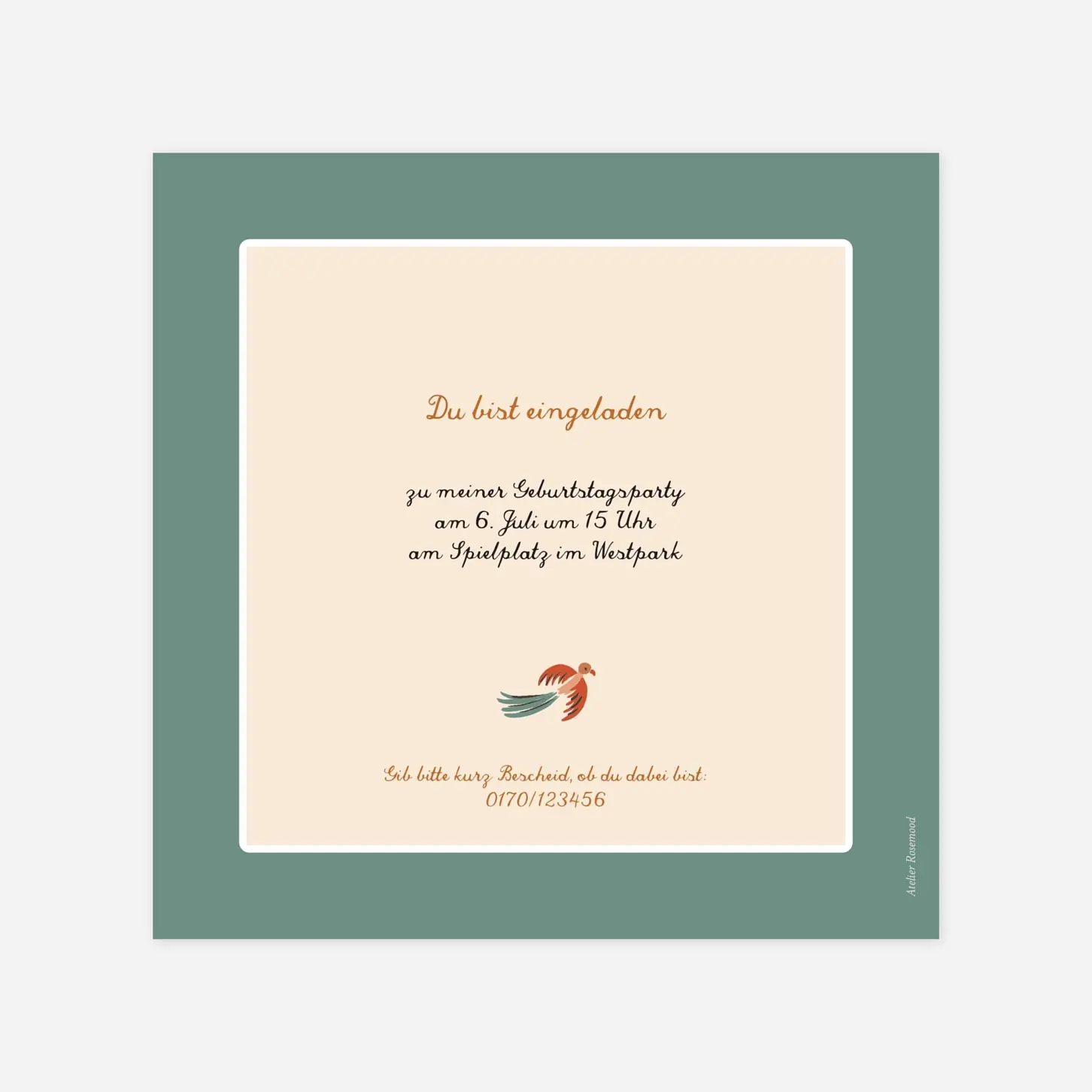 Kindergeburtstagseinladung Kleiner Dschungel