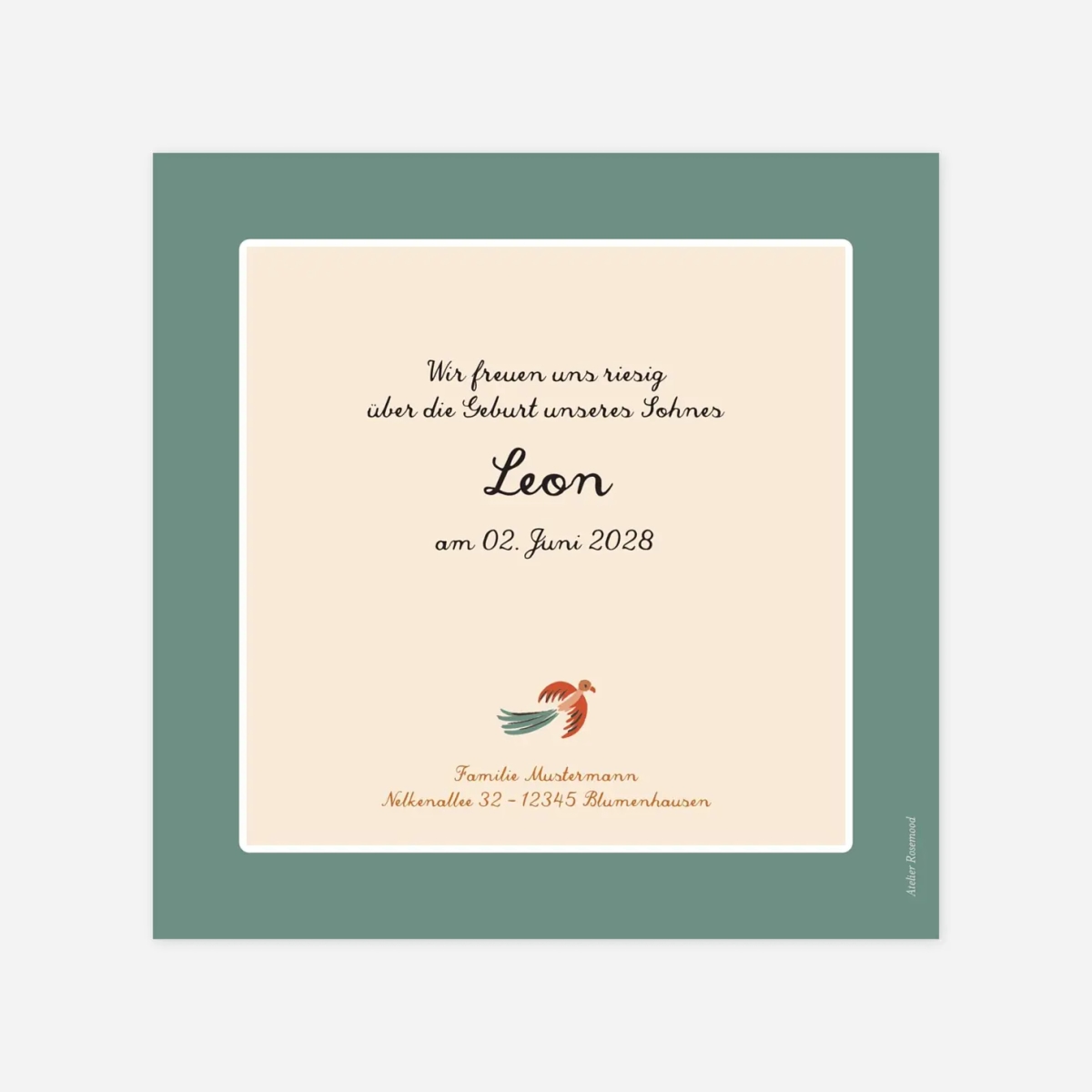 Geburtskarte Kleiner Dschungel Piktos