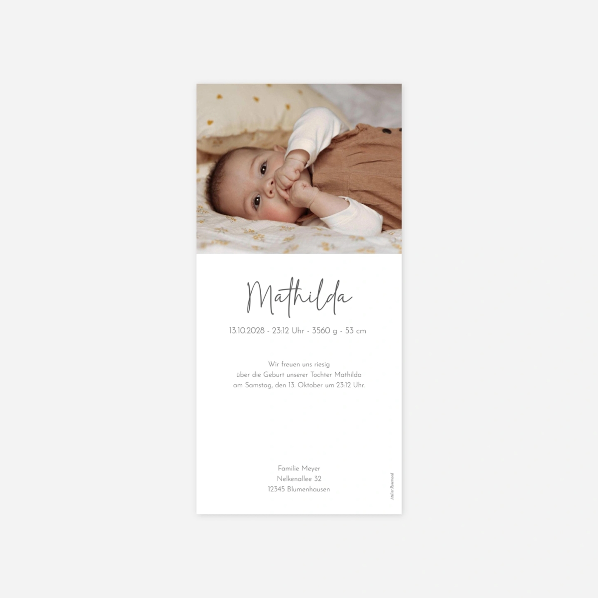 Geburtskarte Kleiner Traum