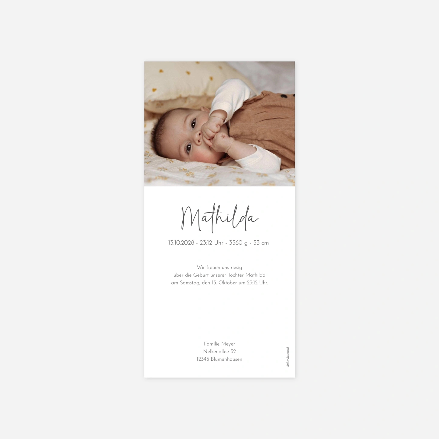 Geburtskarte Kleiner Traum